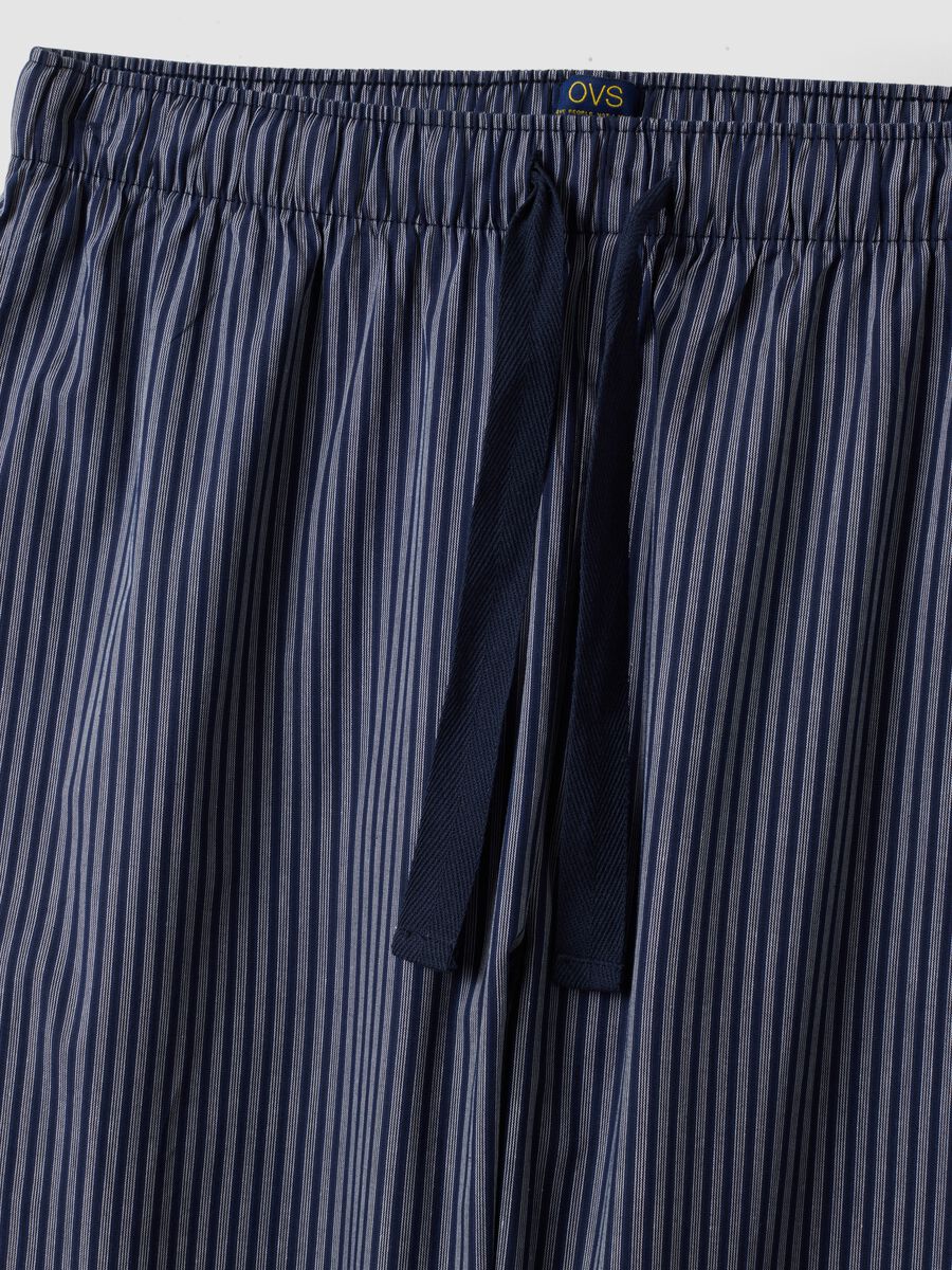 Blue striped organic cotton pyjama trousers_6