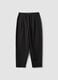Black Milano-knit jogger trousers in stretch viscose, barrel fit_4