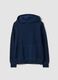 Navy pure cotton hoodie with oversized fit_4
