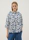 White floral stretch cotton blouse_2