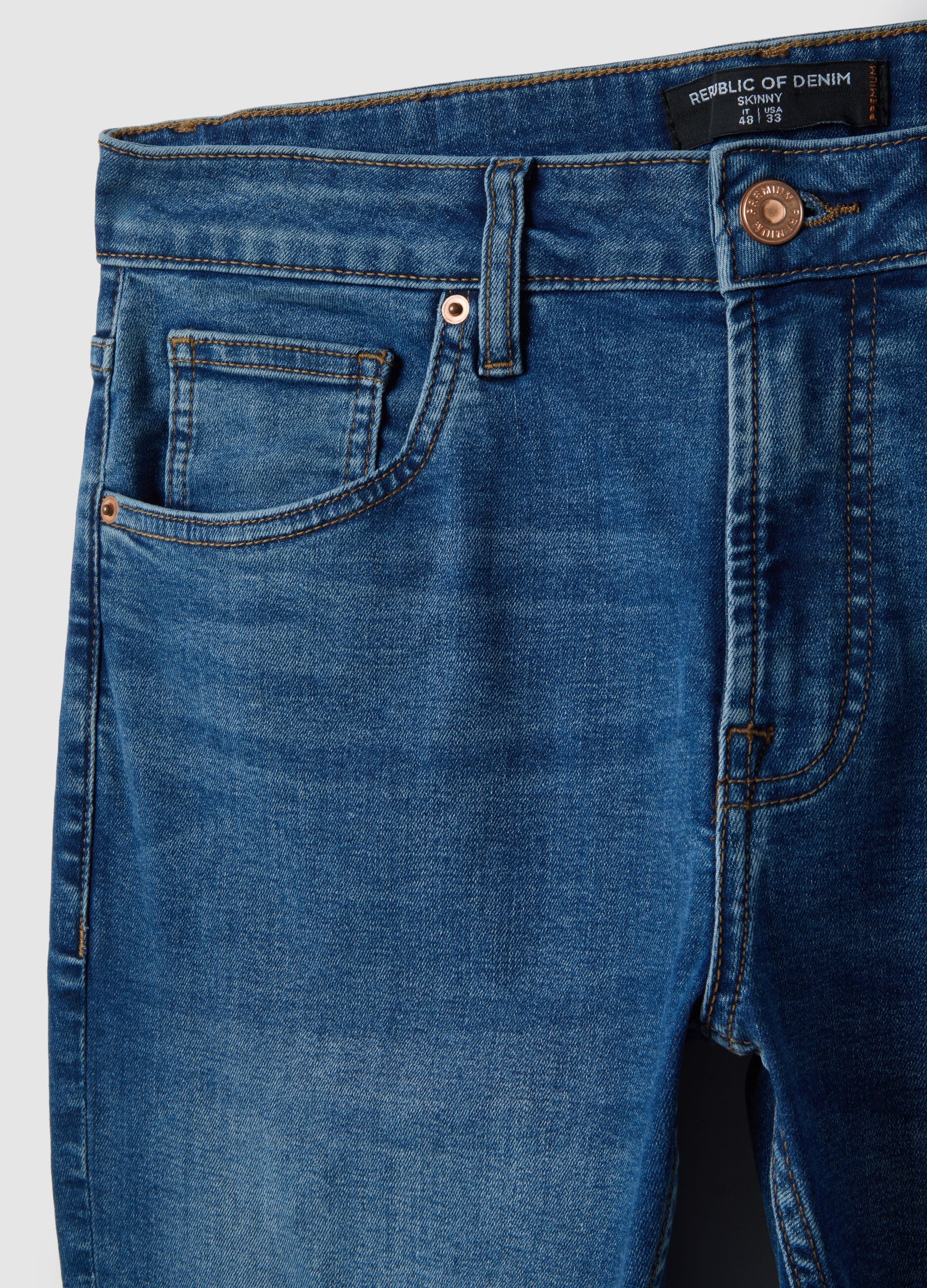 Blue Skinny Fit Stretch Cotton Jeans