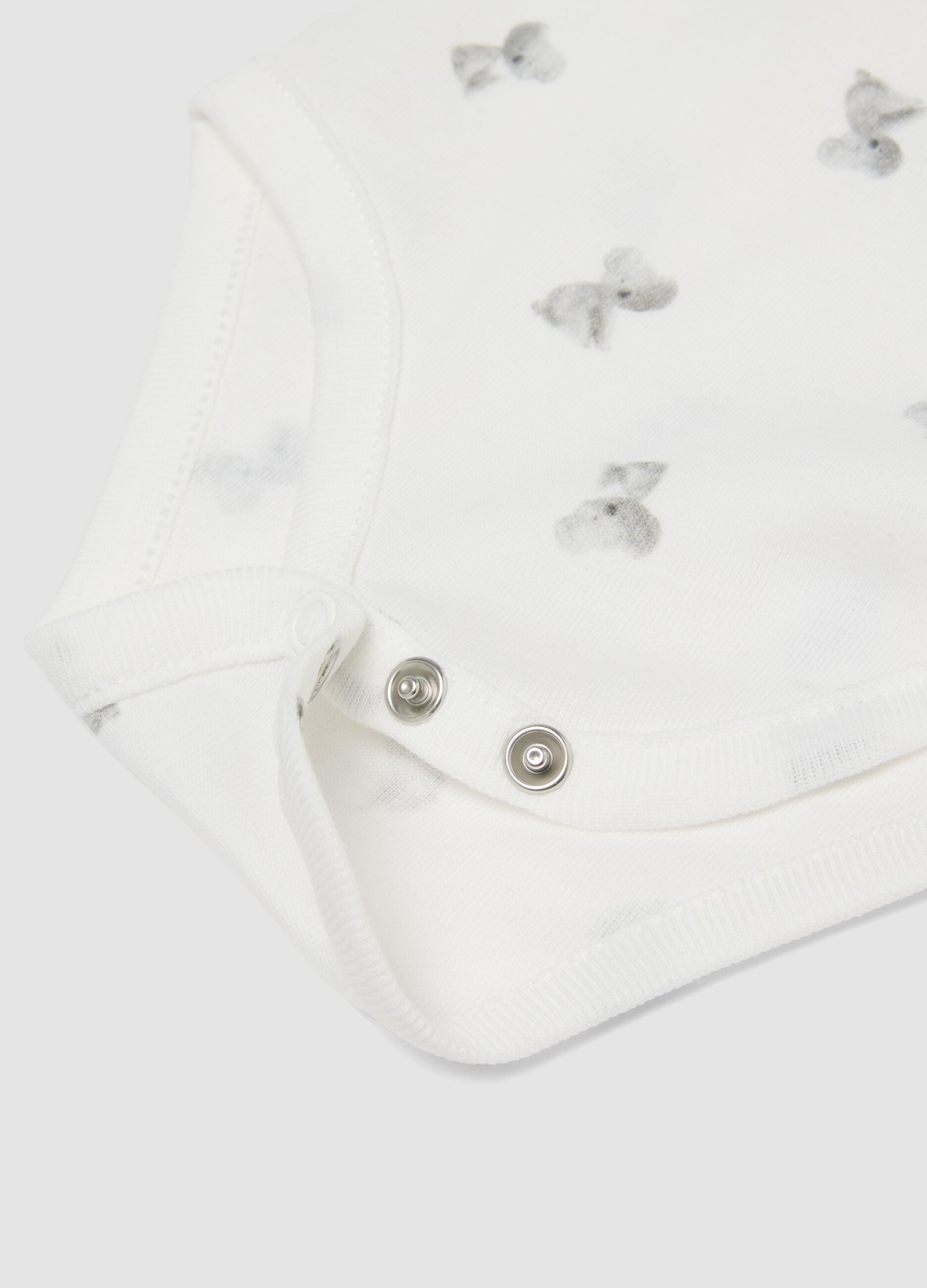 2-pack of white organic cotton bodysuits with koala print for baby and toddler