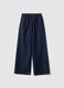 Pure Cotton Blue Denim Jogger Trousers Regular Fit_4