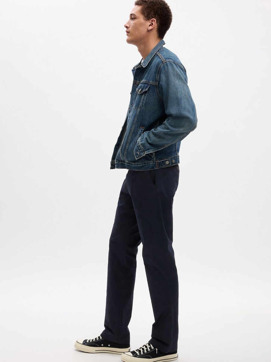 Straight-fit trousers in stretch cotton_1