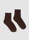 Brown ankle socks in stretch cotton_0