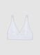 White stretch organic cotton triangle bra_2