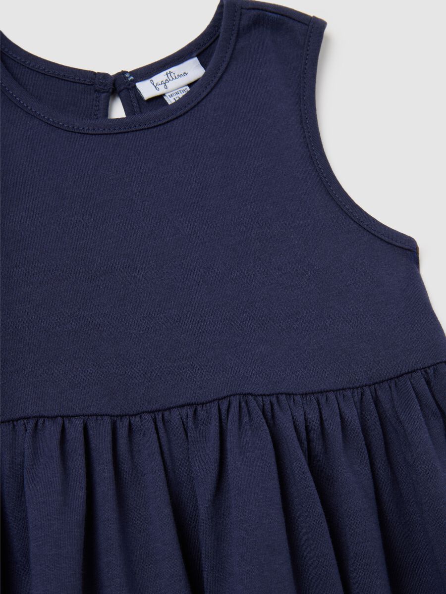 Girls&rsquo; blue 100% cotton dress with regular fit_2