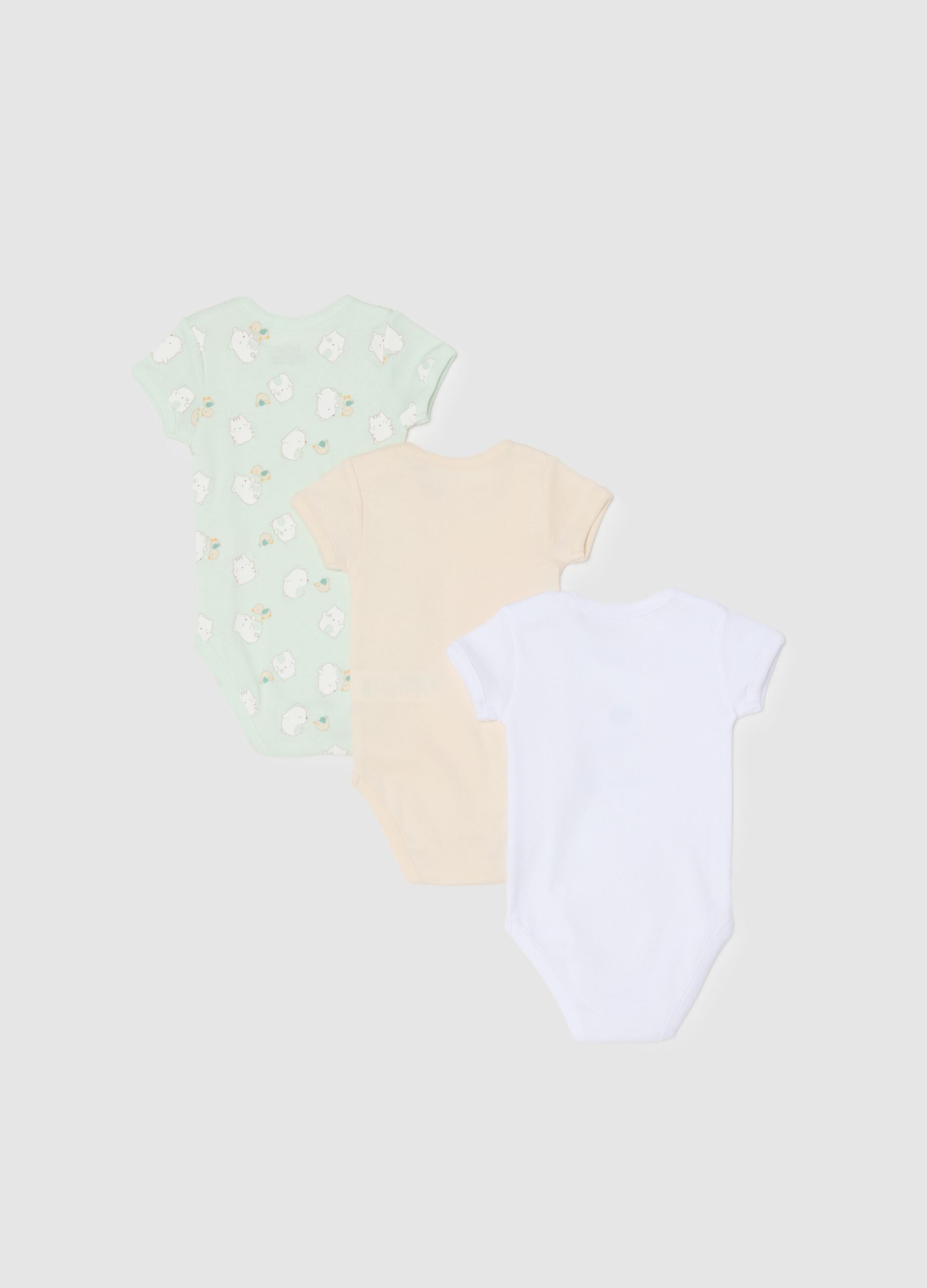 Newborn Multicolour Cotton Bodysuit Tripack