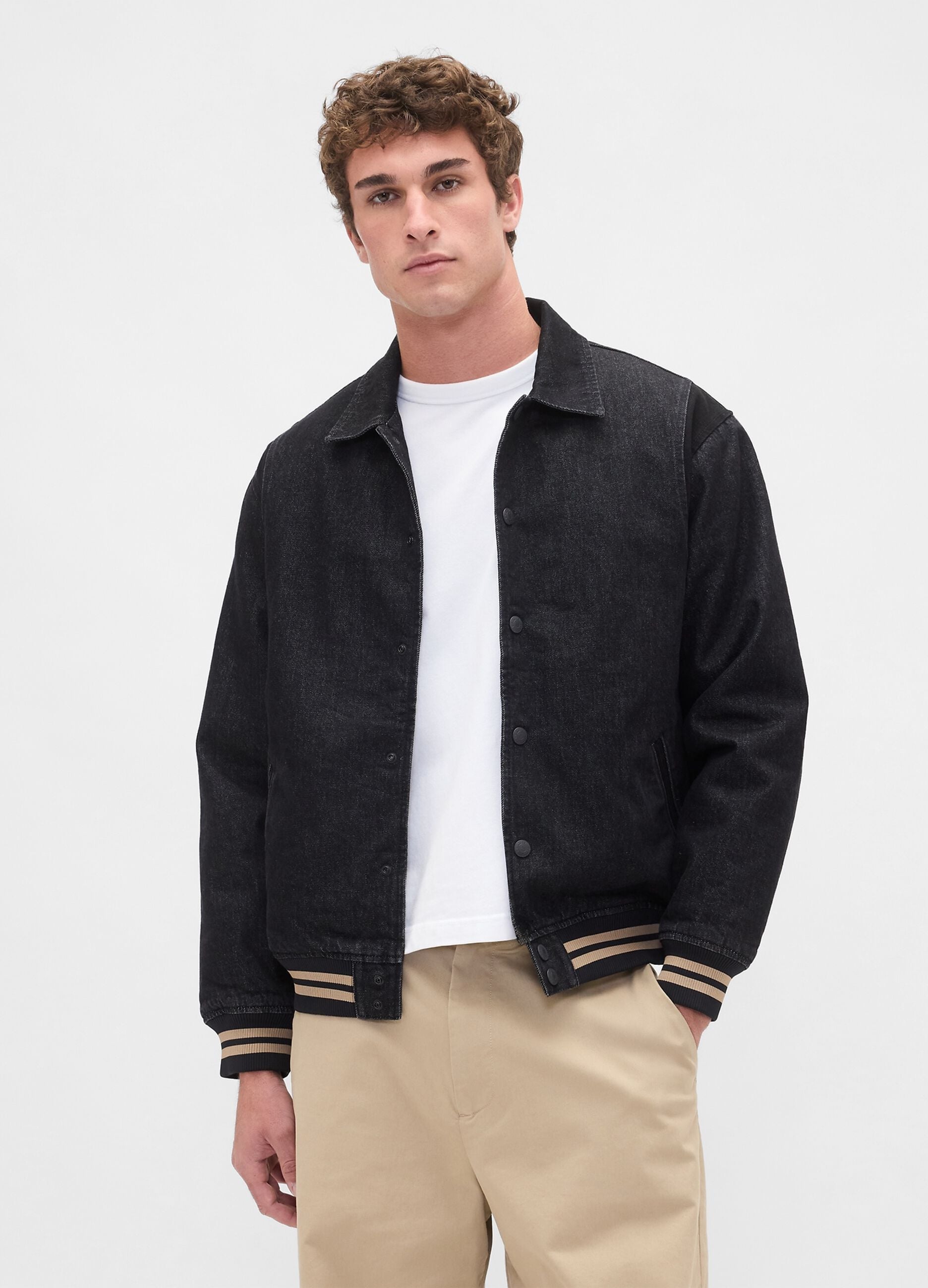 Men's Black Cotton Jacket