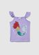 Girls' purple regular fit stretch cotton top with Disney print_0