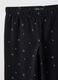 Girls' Black Stretch Cotton Skinny Fit Leggings with Stars_2