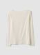 White stretch viscose slim-fit T-shirt_4
