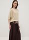 Wide brown pure viscose trousers with elasticated waist, regular fit_3