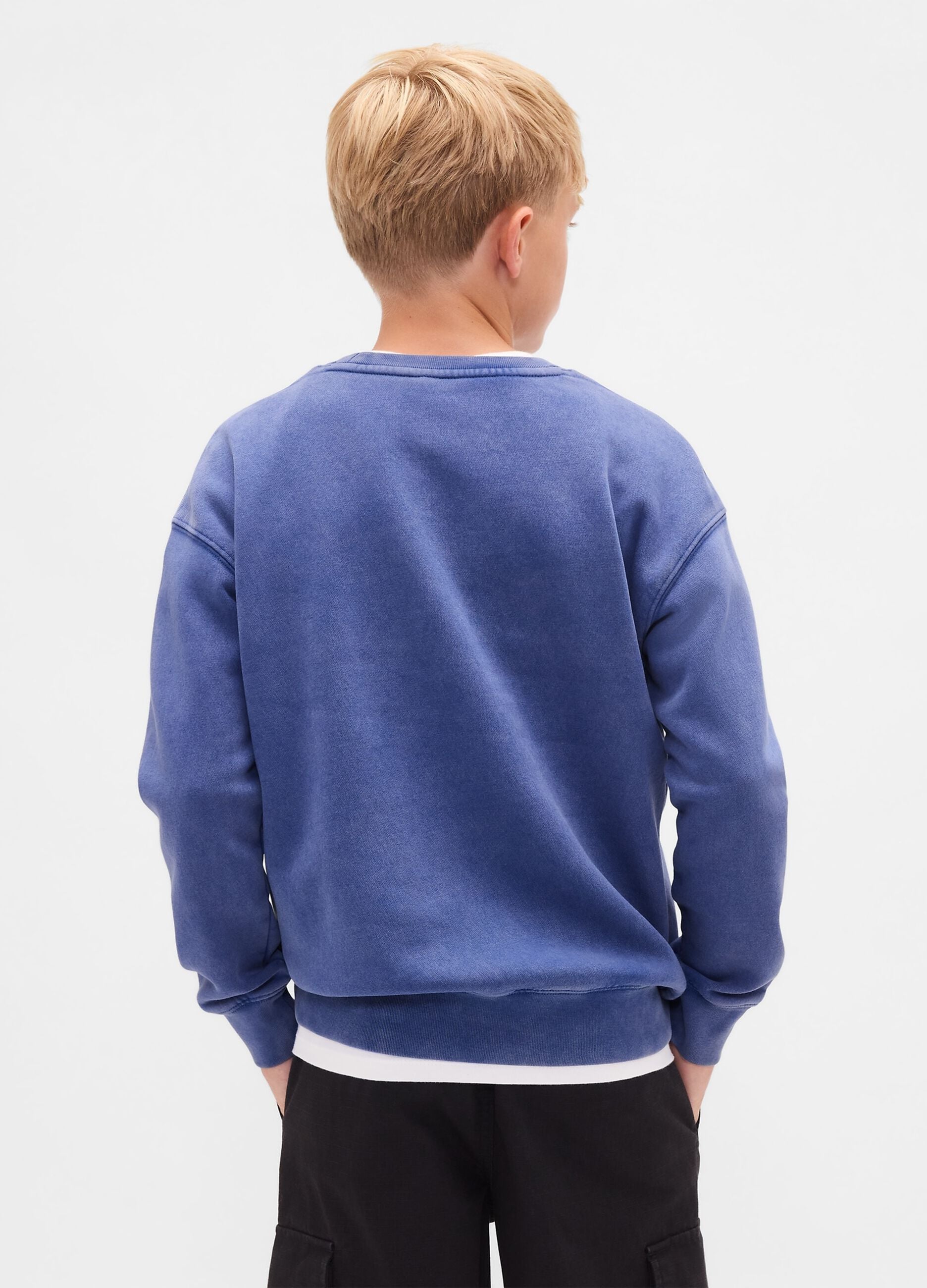 Blue cotton sweatshirt for children