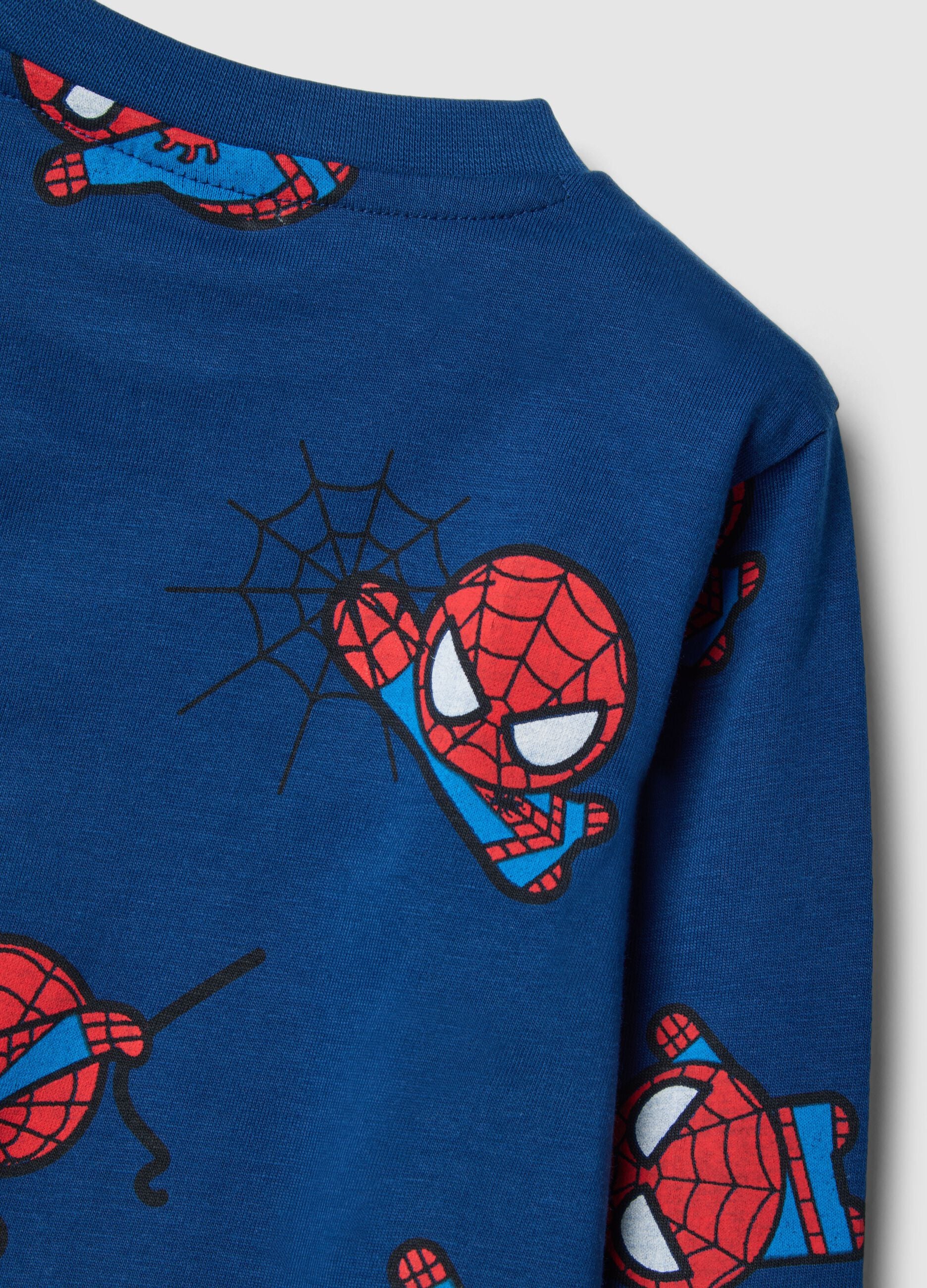 Newborn blue pure cotton pyjamas regular fit with Spider-Man prints