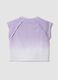 Girls&rsquo; purple short-sleeve stretch cotton T-shirt, regular fit_1