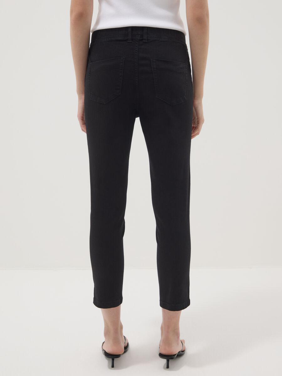 Black Skinny Fit Stretch Denim Blend Jeans_2