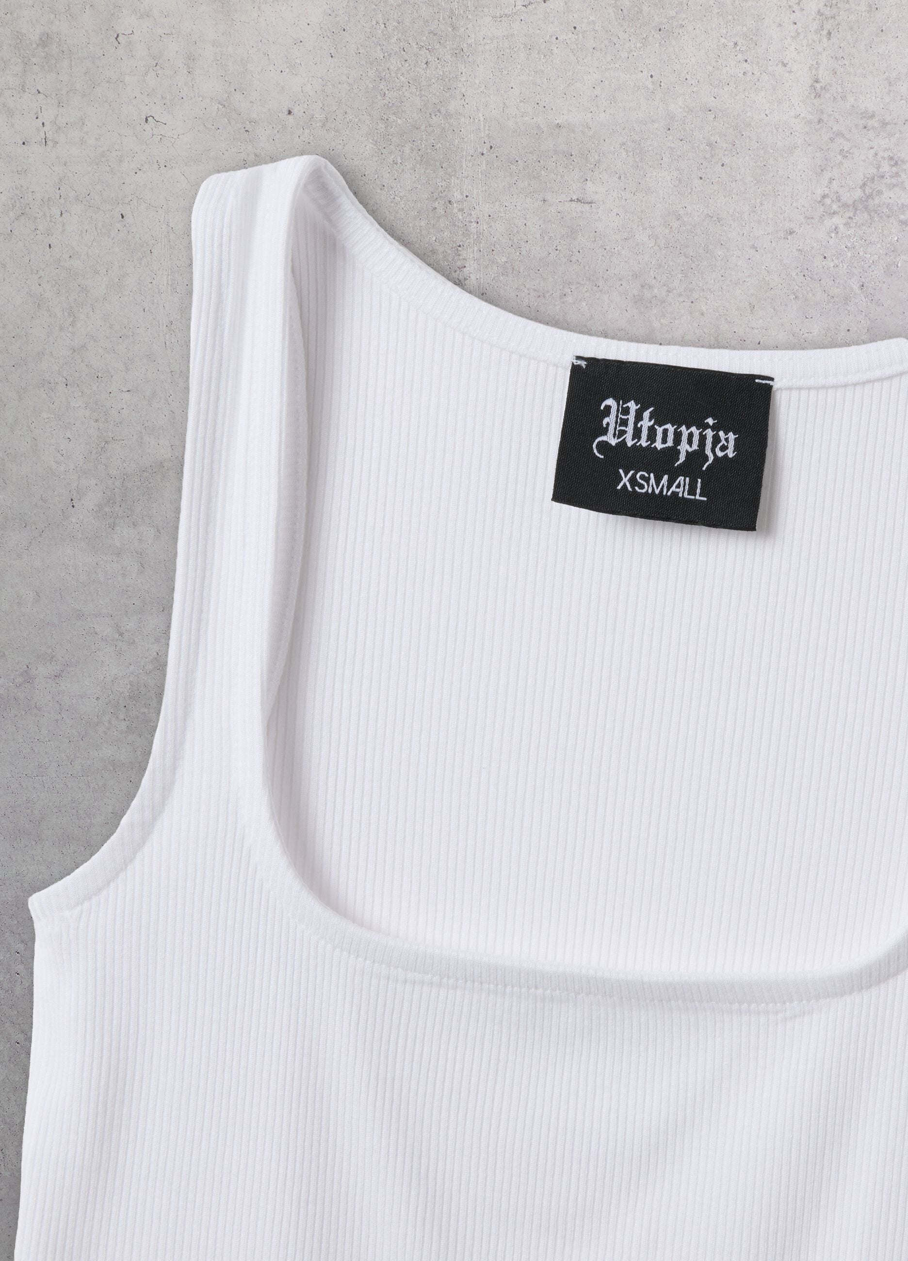 White Square-Neck Tank Top