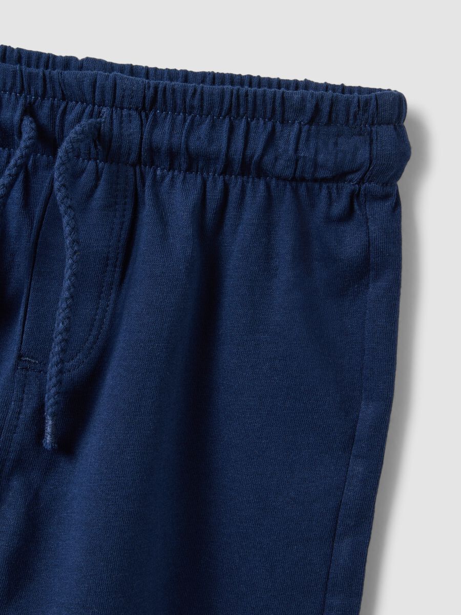 Bipack shorts in puro cotone blu da bimbo regular fit_3