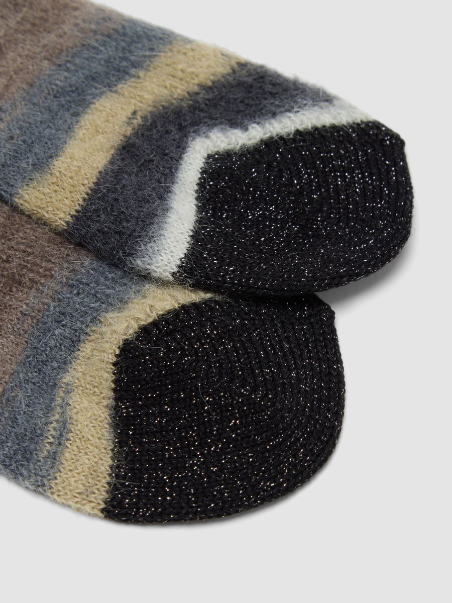 Calzini multicolor a righe in mohair e alpaca elasticizzata_1