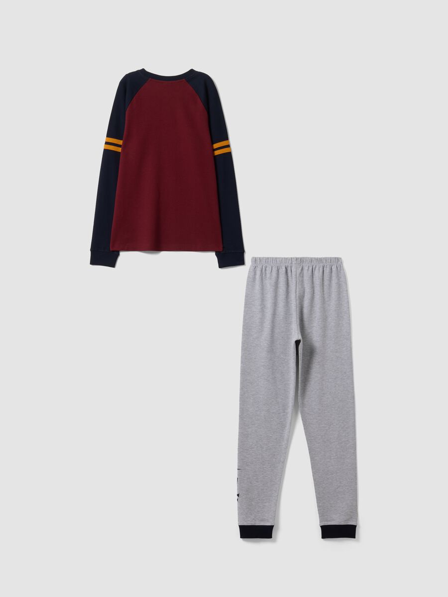 Multicolour organic cotton crew-neck Harry Potter print pyjamas_1