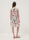 Sleeveless multicolour stretch-cotton dress with ruffle hem_3