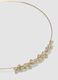 Golden girl's headband with floral decoration_1