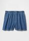 Denim shorts with elastic waistband_8