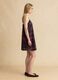 Purple cotton-linen blend dress with slim straps_2