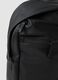 Black water-repellent backpack with front pocket_1