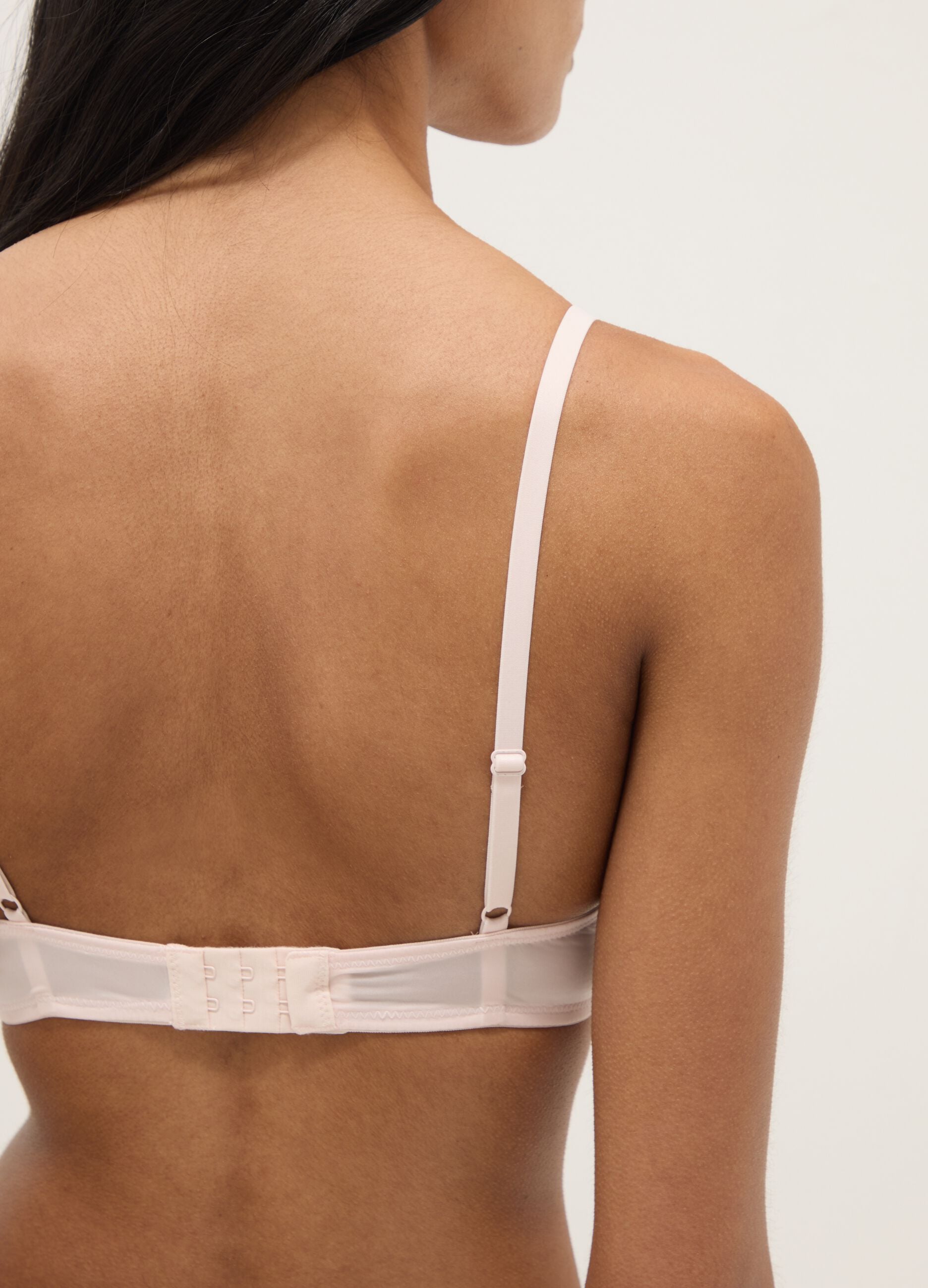 Pink Triangle Bra with Lace Detail