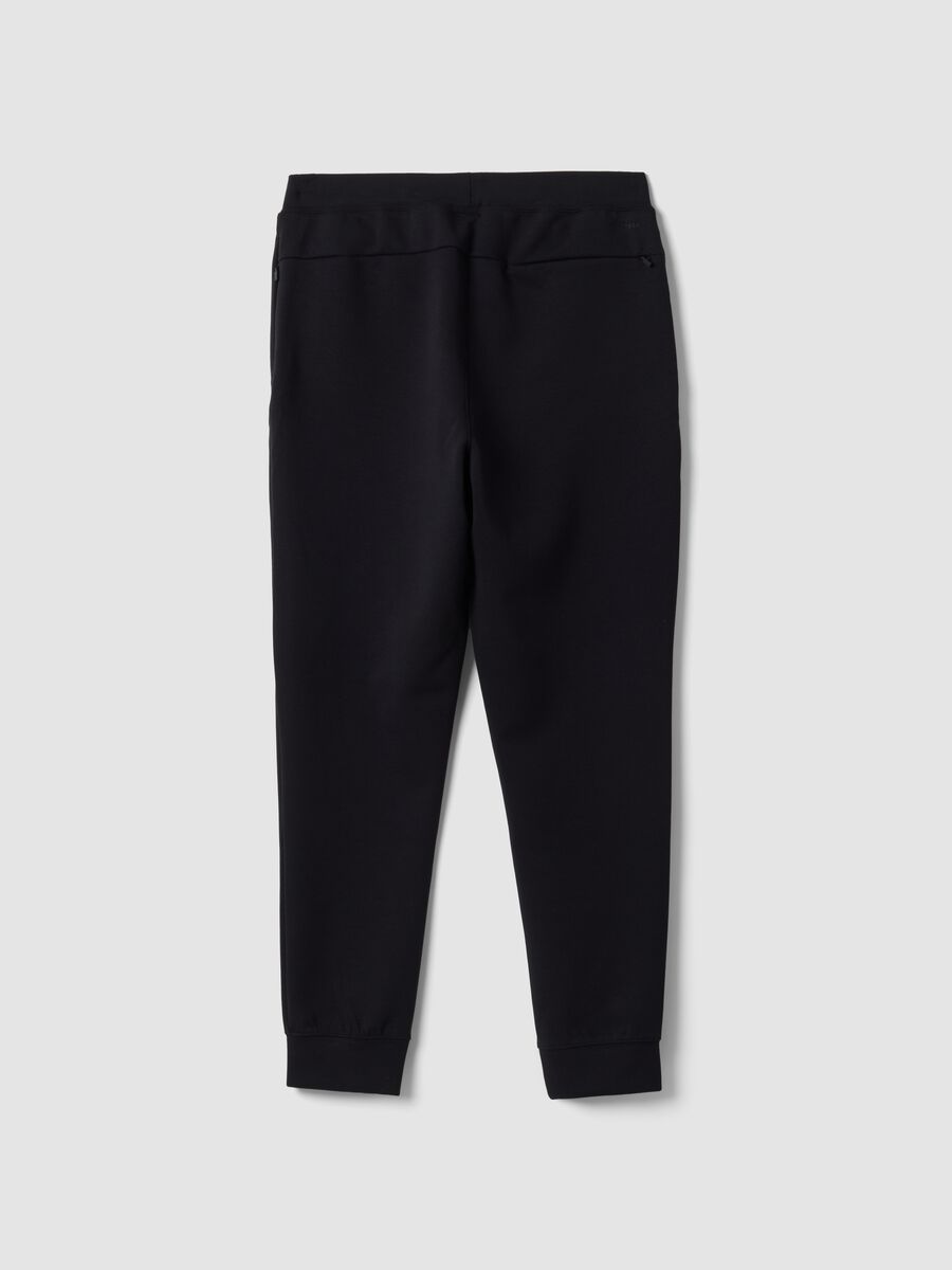 Jogger neri regular fit in tessuto elasticizzato Easy dry_6