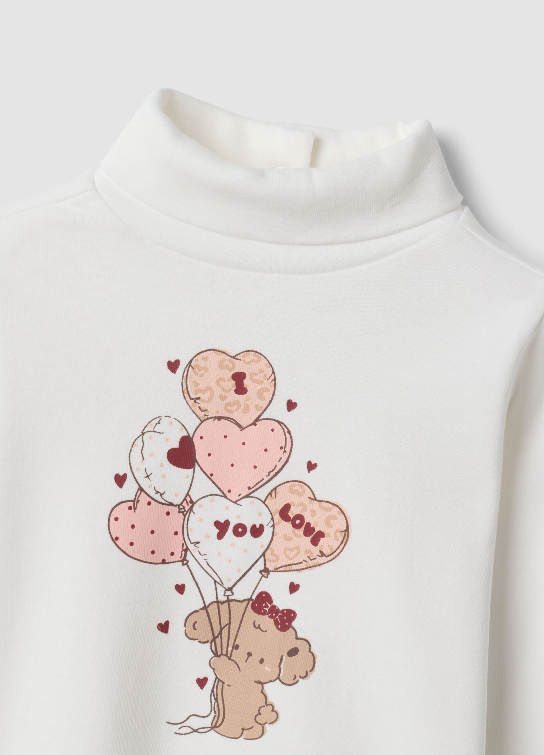 White pure organic cotton crew-neck T-shirt