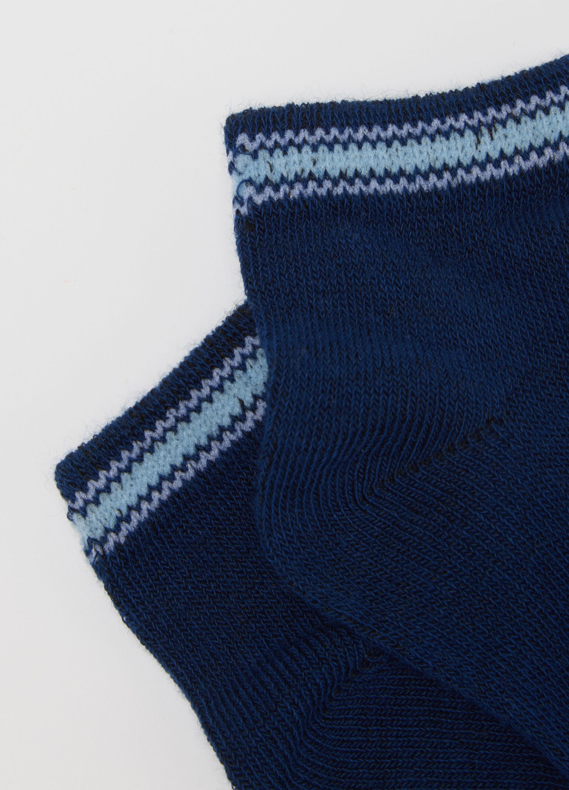 Pack of short cotton blend striped socks for infants