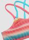 Girls&rsquo; multicolour striped stretch-fabric bikini_2