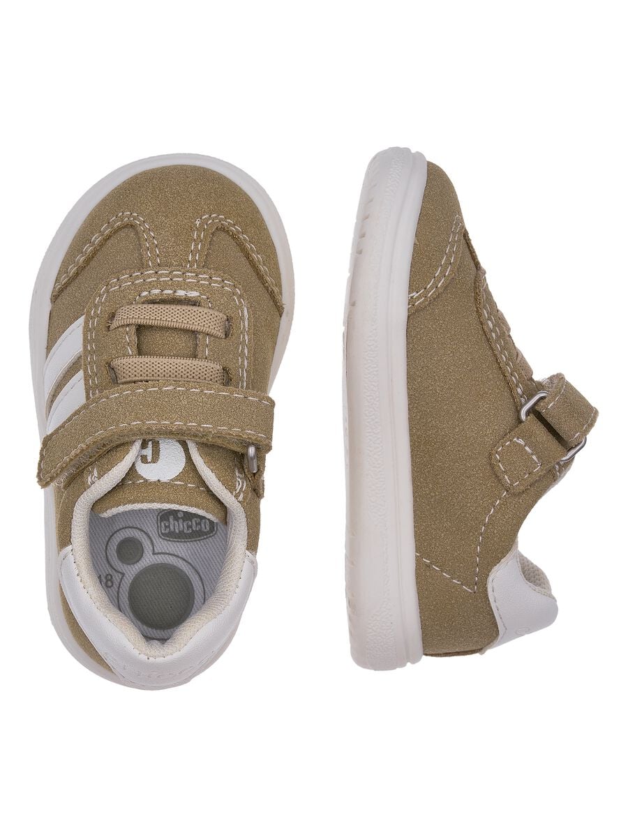 Beige Chicco sneakers with hook-and-loop strap_2