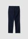 Blue slim-fit chino trousers in lyocell and stretch cotton_6