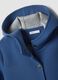 Blue regular fit jacket with hood and buttons_5