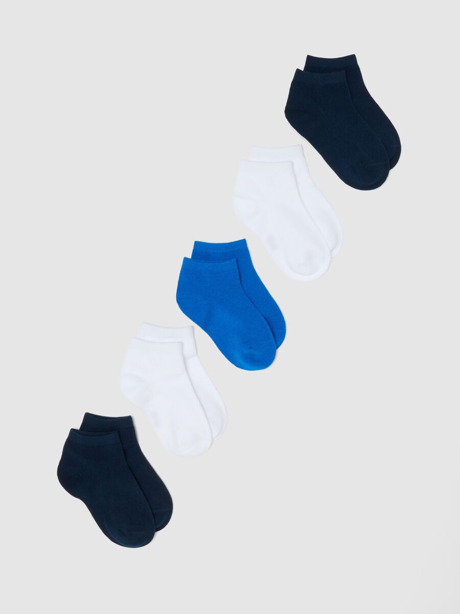 Multicoloured organic cotton blend multipack socks for kids_0