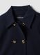 Blue double-breasted stretch viscose blazer with gold-tone buttons_5