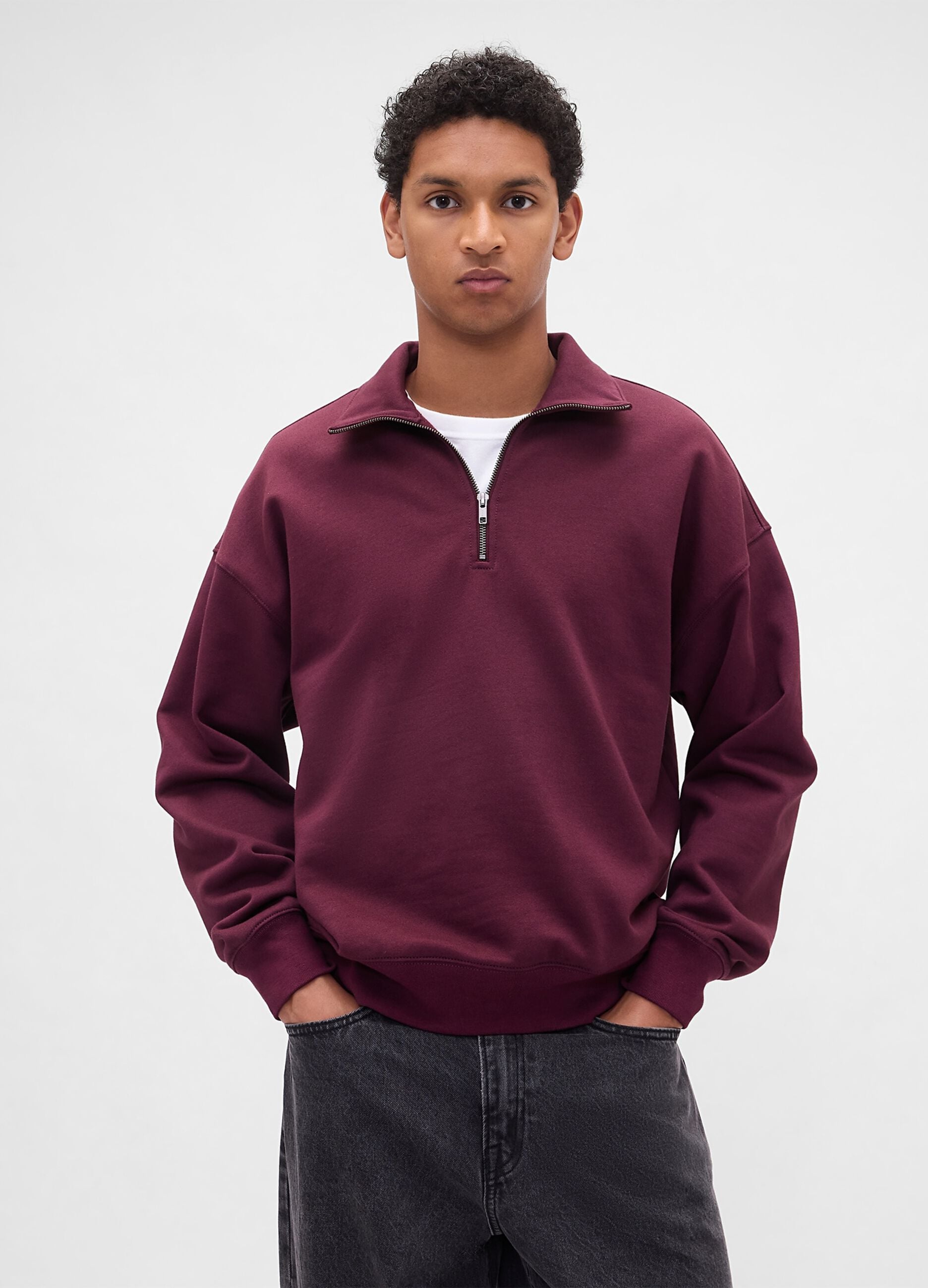 Purple Half-Zip Sweatshirt