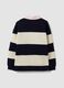 Blue striped cotton-blend sweatshirt with collar, relaxed fit_2