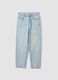 Light blue pure cotton relaxed-fit jeans for boys_3