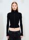 Black Ribbed Knit Full-Zip_2