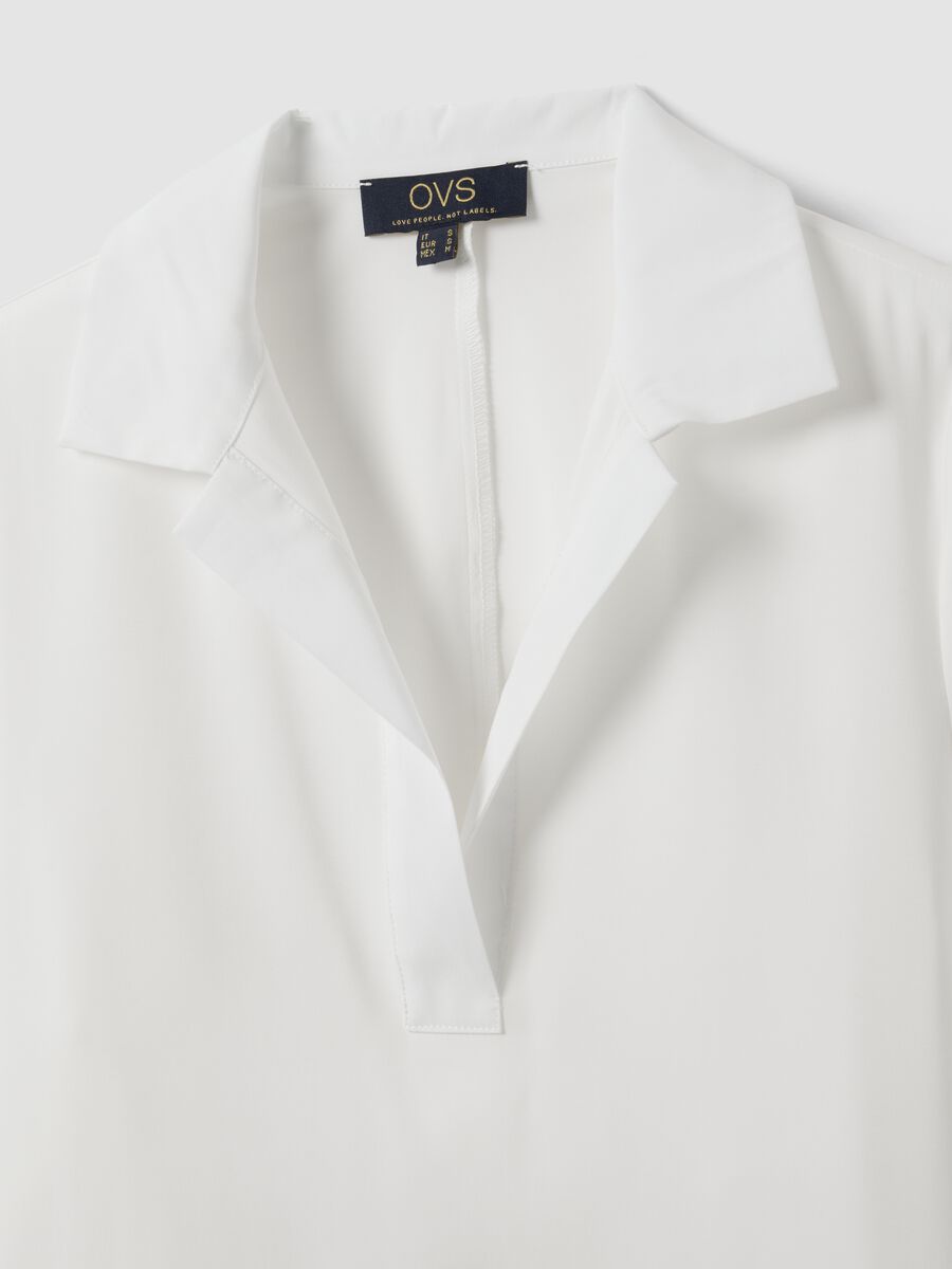 White viscose-blend shirt with classic collar_5