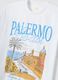 White pure cotton T-shirt with front print, regular fit_5