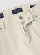 Beige slim-fit stretch cotton twill trousers_5