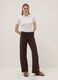 White Stretch Cotton Slim Fit Top_1