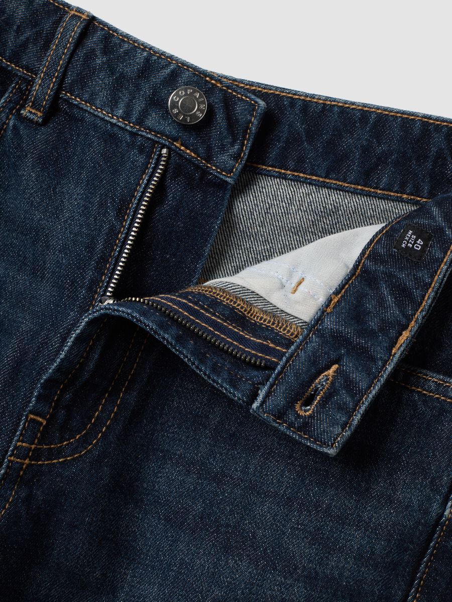 Jeans blu balloon fit in puro cotone_5