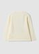 White oversized T-shirt in 100% organic cotton with racing print for boys_1